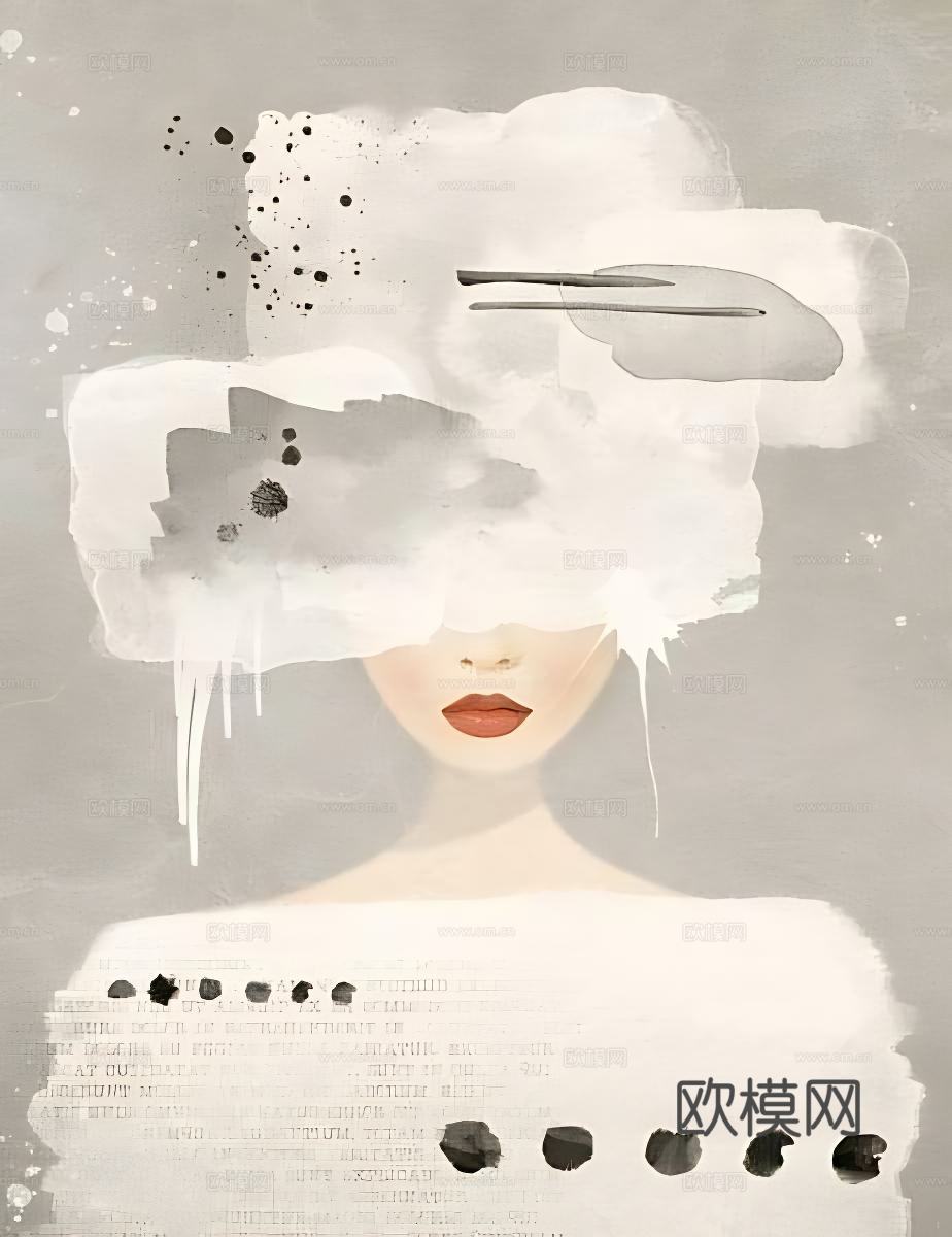现代装饰画 人物画 艺术画