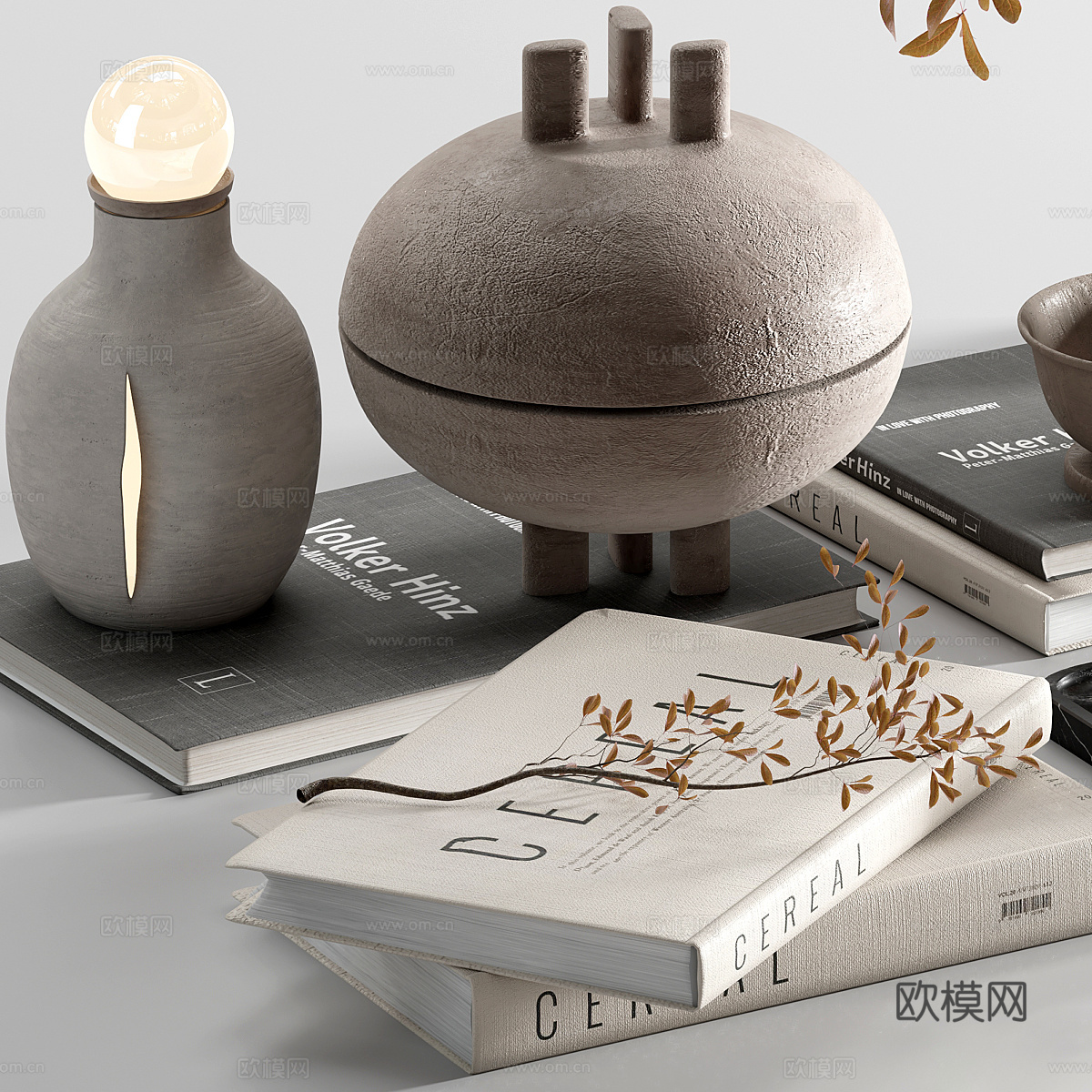 新中式饰品摆件组合3d模型