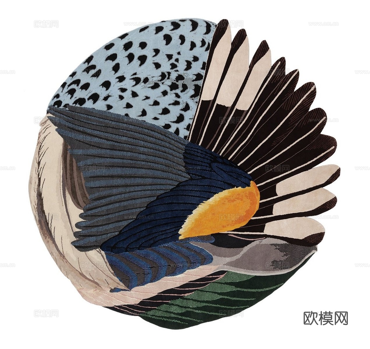 中式圆形地毯