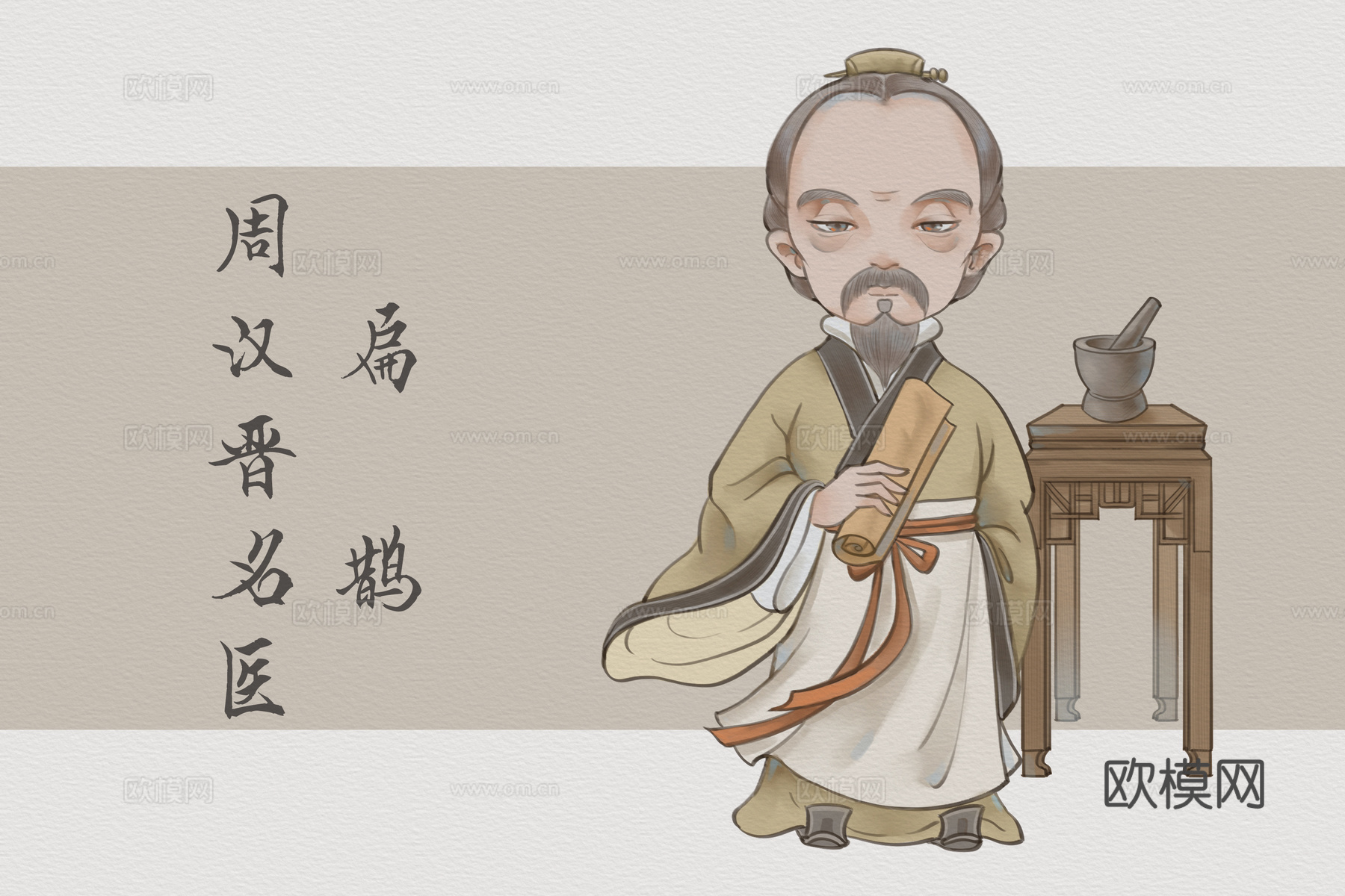 中医人物卡通版