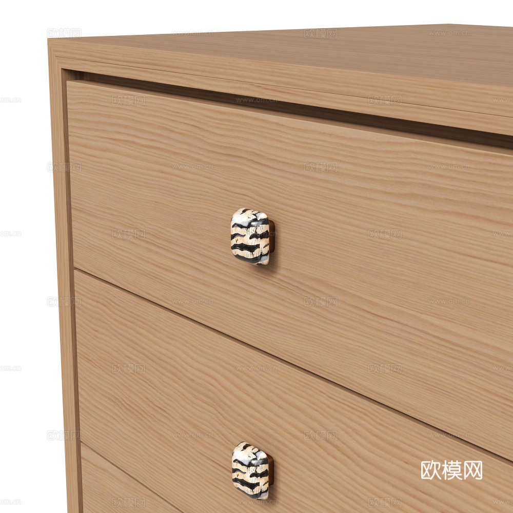 现代意式极简边柜 抽屉柜3d模型