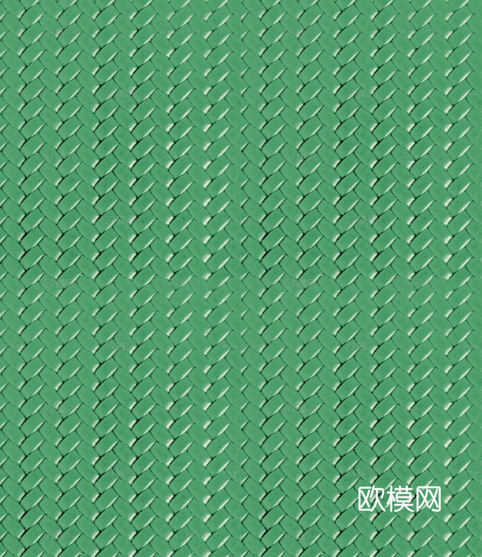 复古轻奢绿色编织皮纹