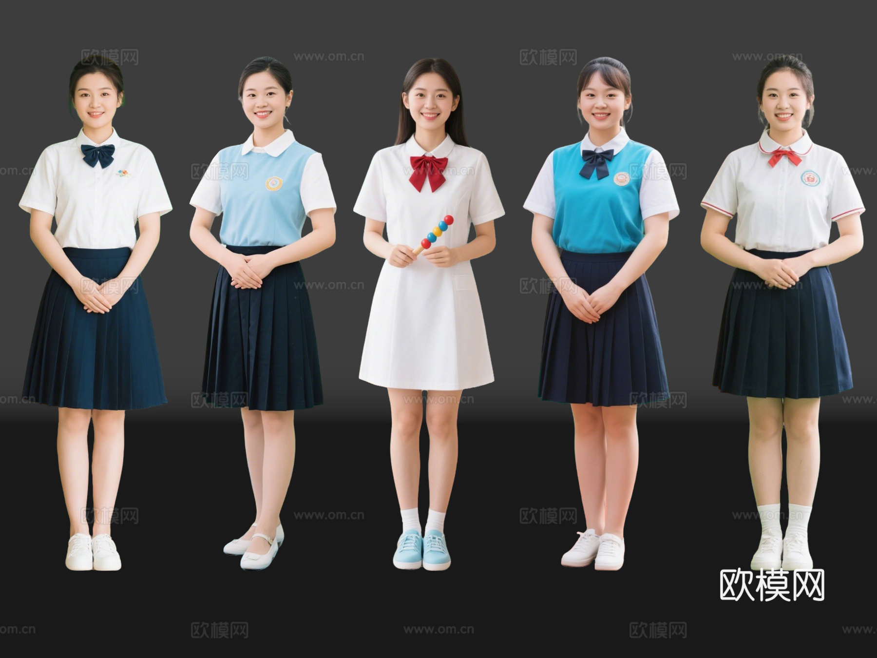 2D现代人物 幼师 幼儿园老师 幼儿园教师 儿童教师su模型
