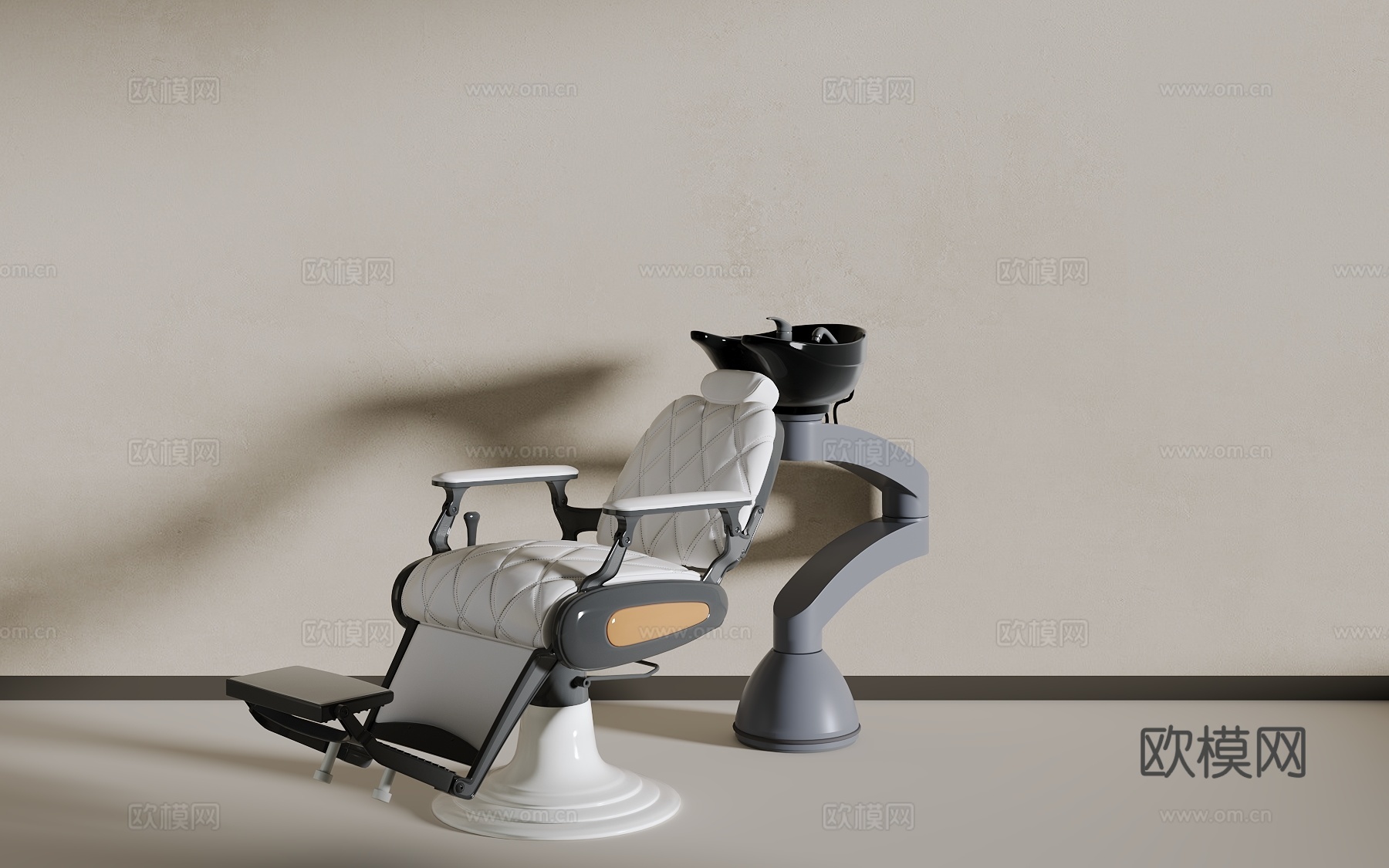 理发椅3d模型