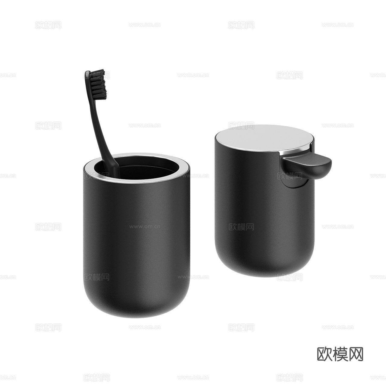 Menu 极简牙刷 漱口杯 卫浴小件 卫浴饰品3d模型