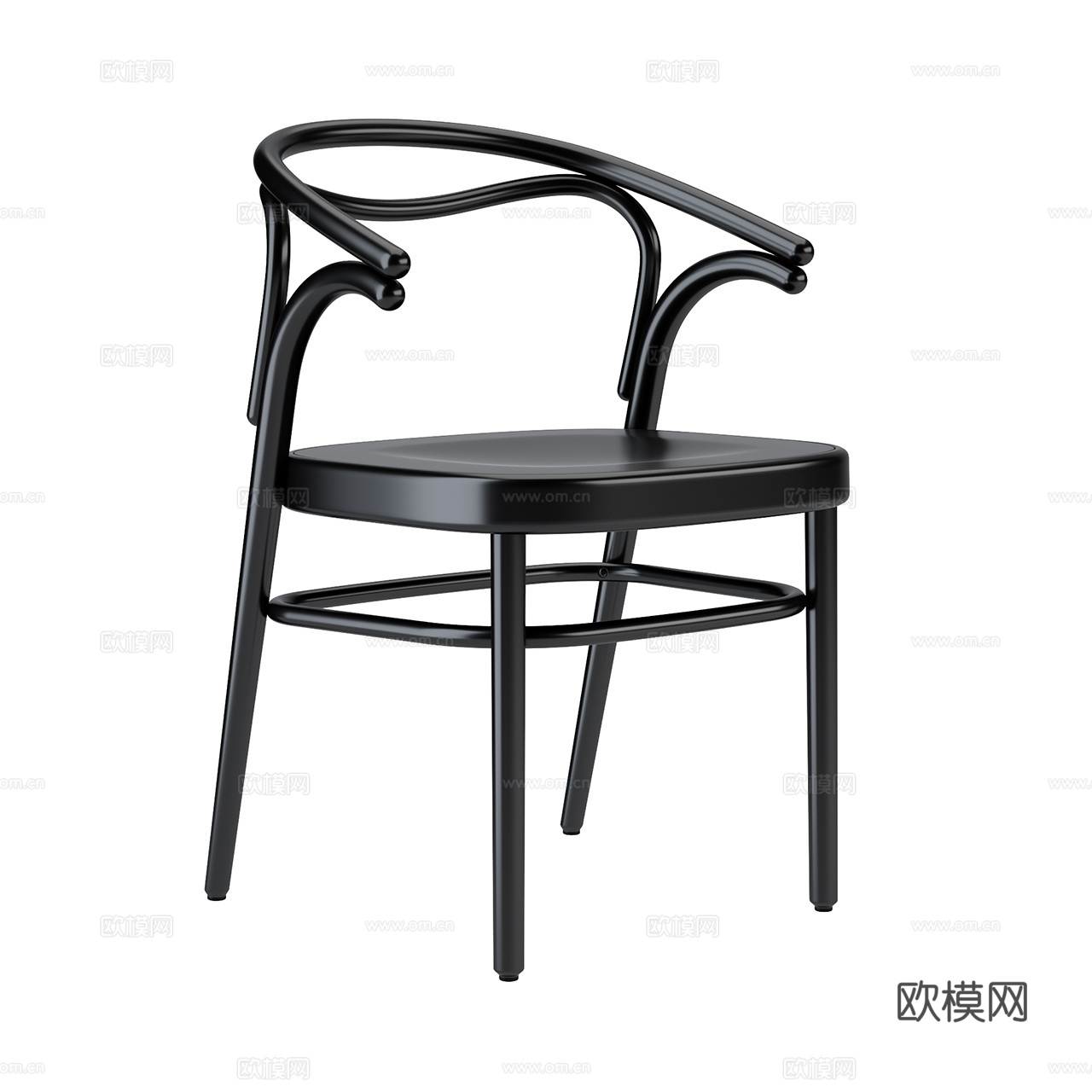 Beaulieu 复古单椅 中古风单椅 餐椅 扶手椅 茶椅3d模型