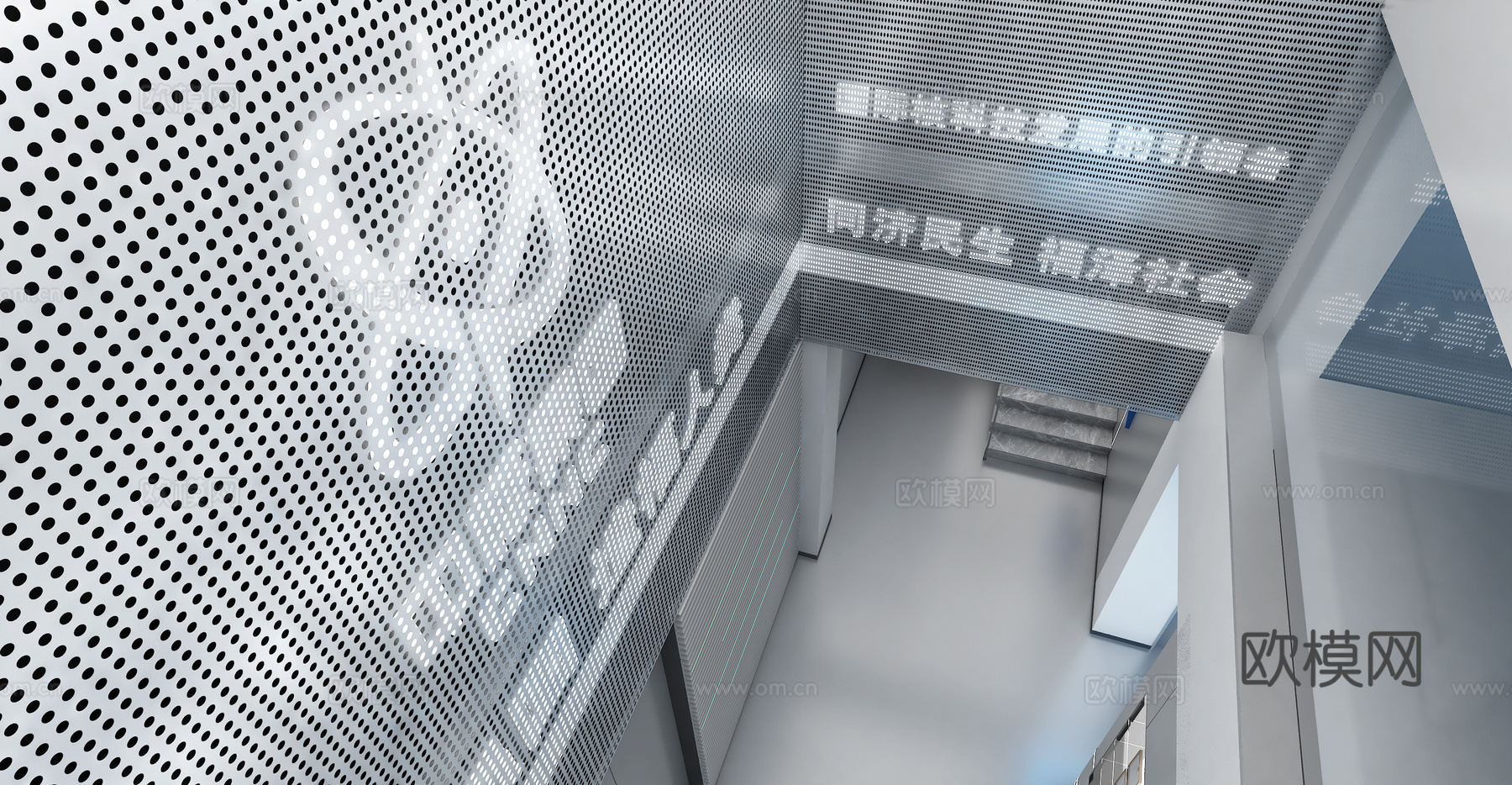 现代企业展厅3d模型