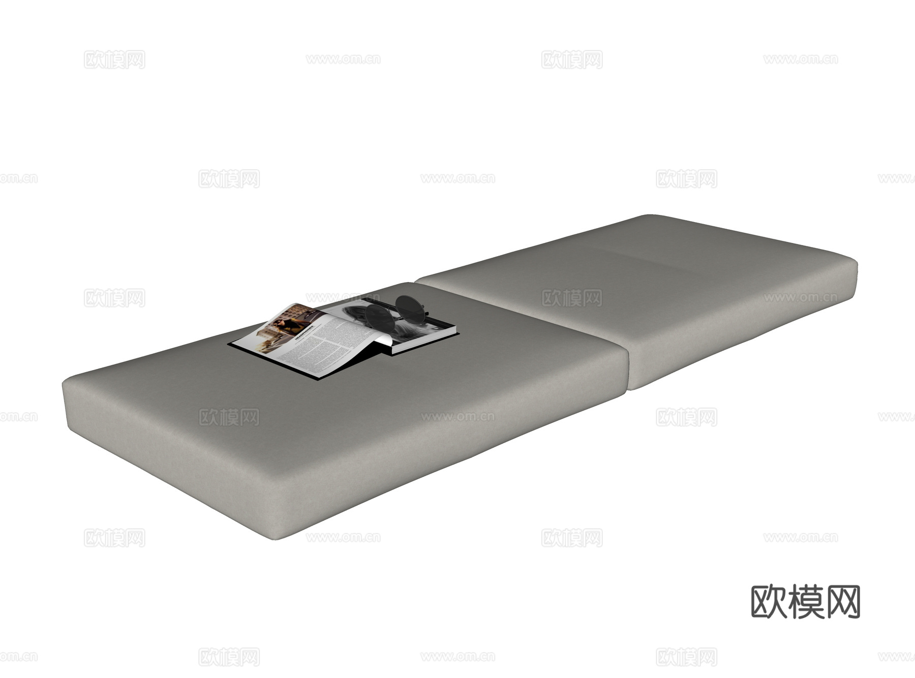 现代飘窗垫su模型