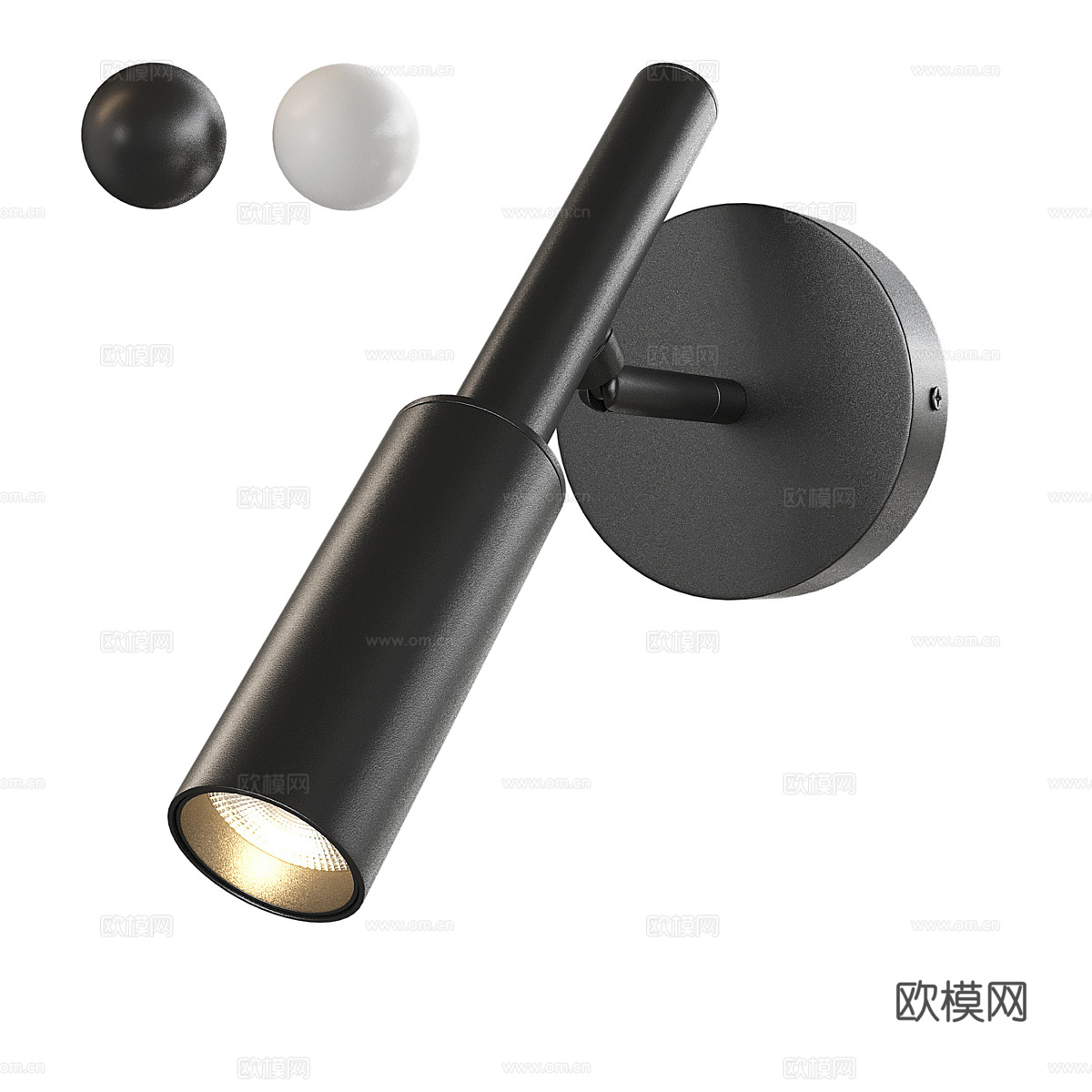 现代极简金属壁灯3d模型