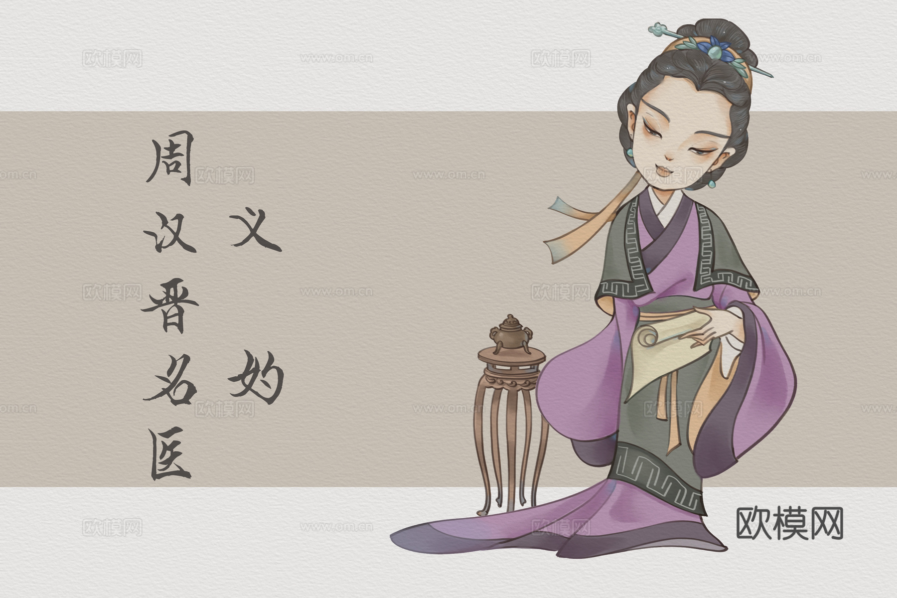 中医人物卡通版