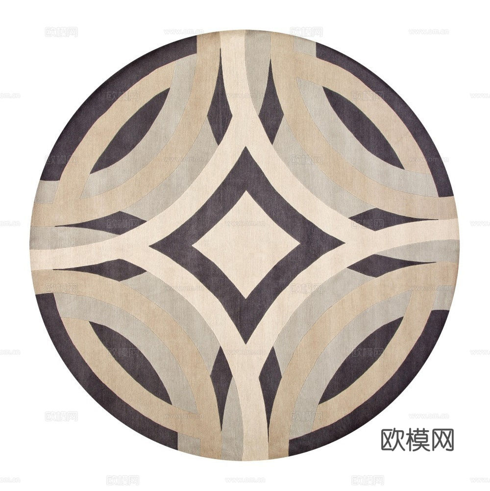 中式圆形地毯