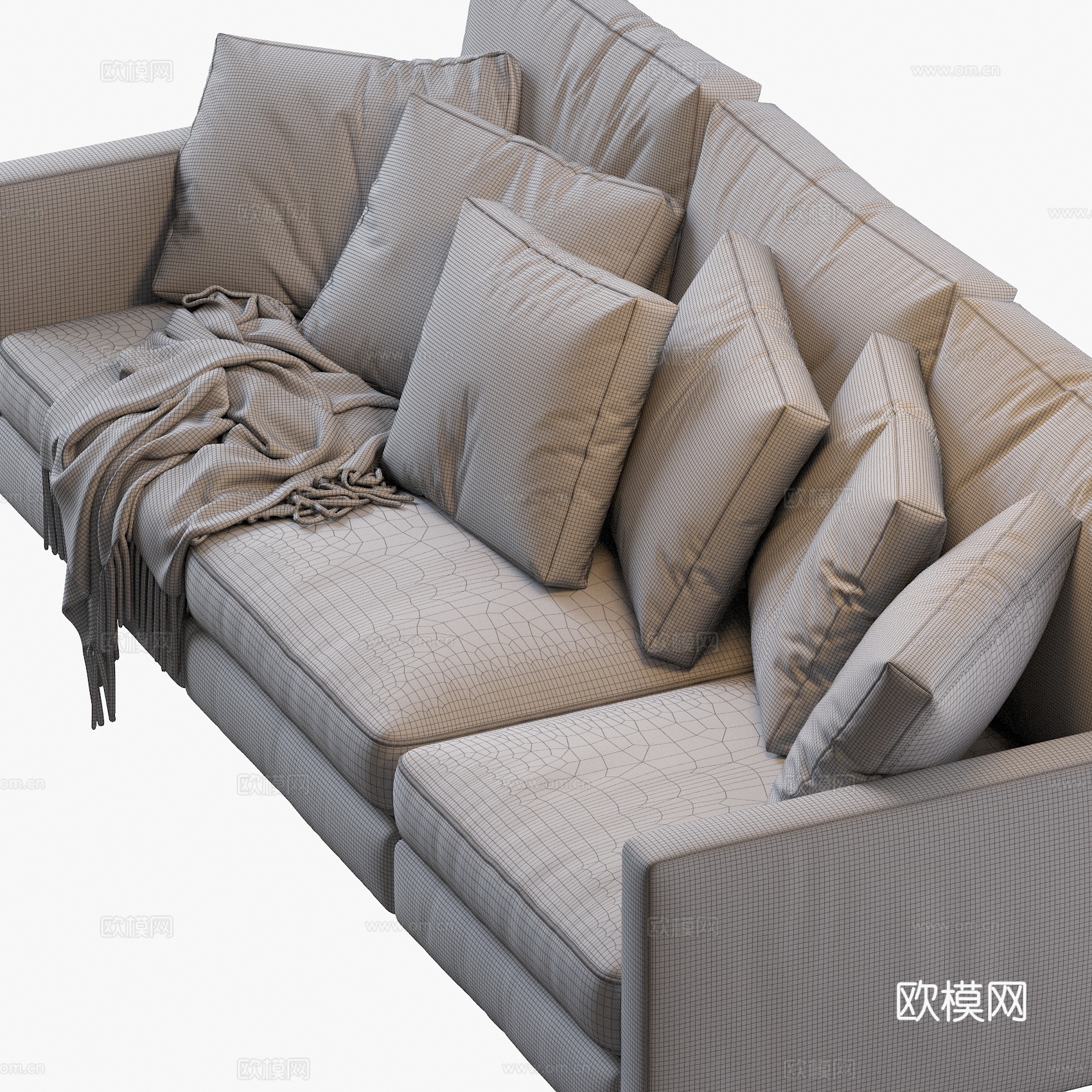 现代沙发 三人沙发 沙发3d模型