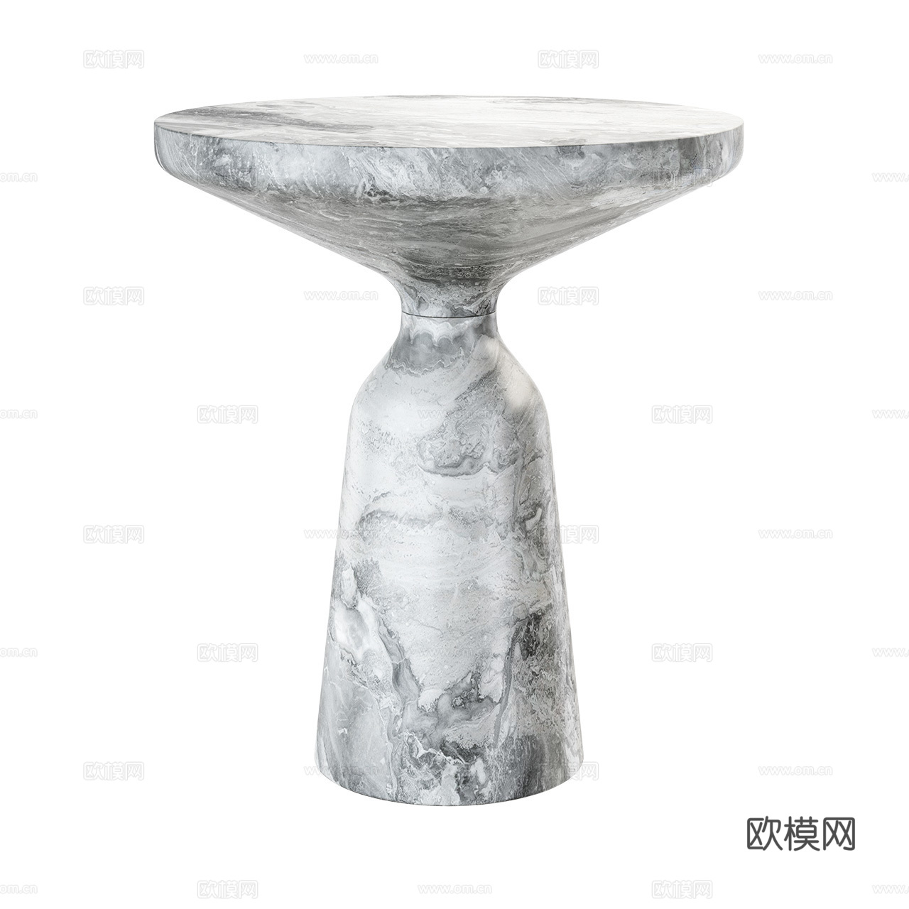 ClassiCon 意式极简边几 大理石边几 圆形边几 圆边3d模型