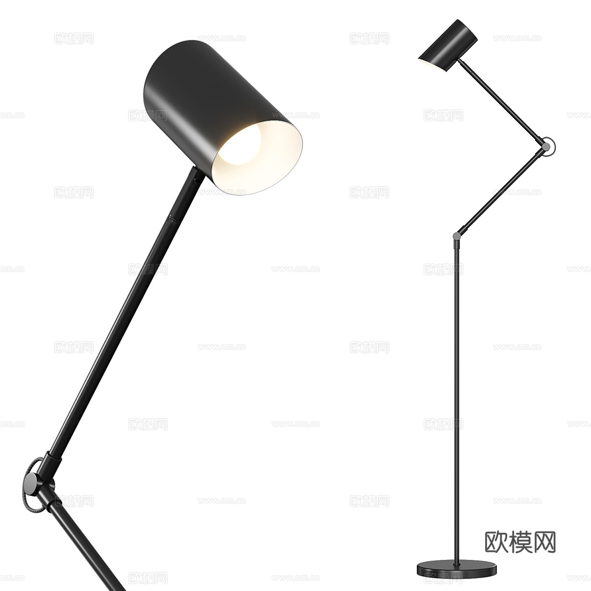 现代意式极简落地灯3d模型