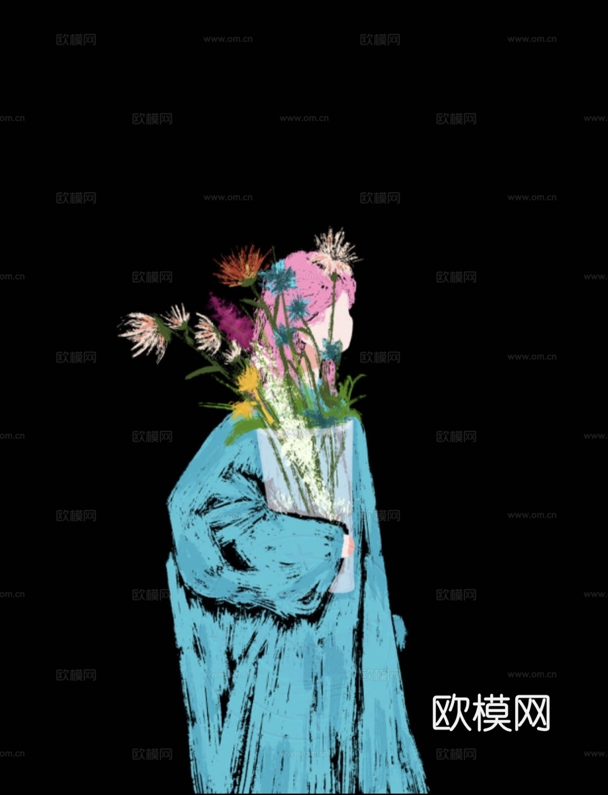 复古人物装饰画