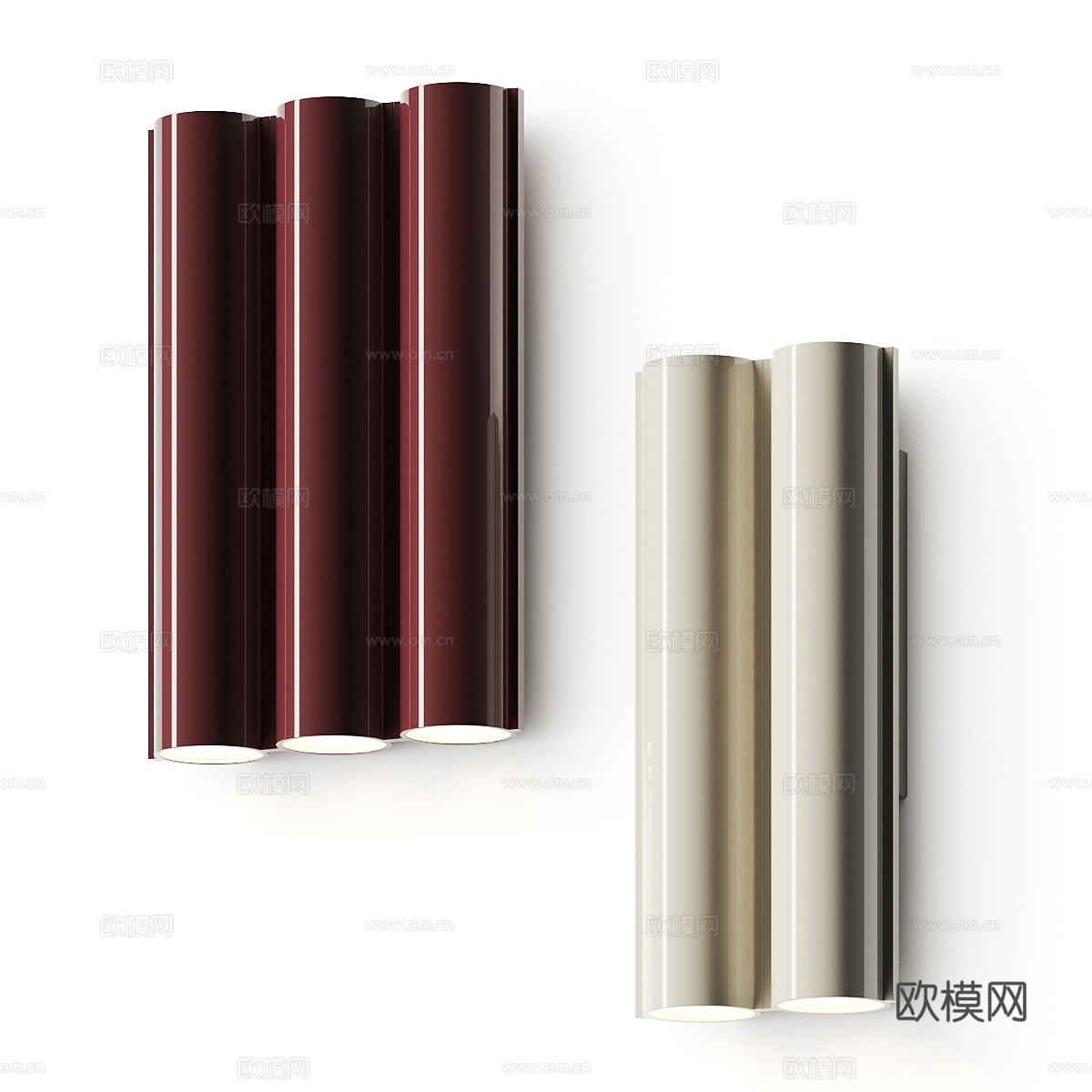 现代极简金属壁灯3d模型