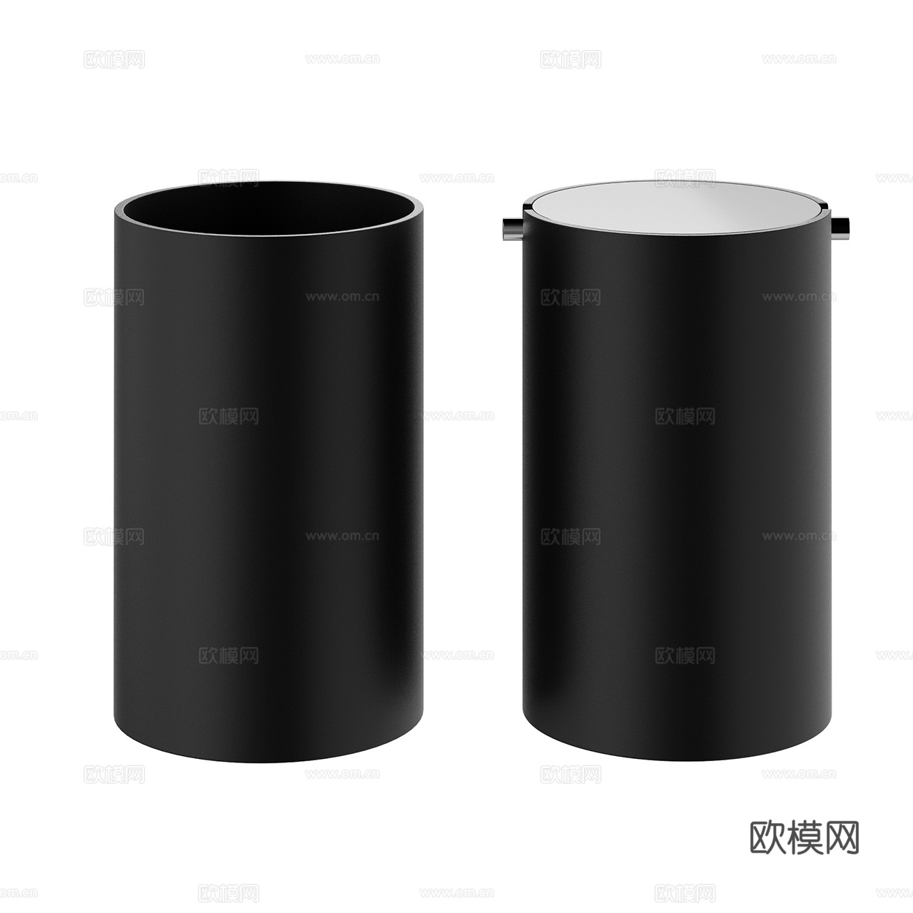 Decor 极简垃圾桶 卫浴垃圾桶 黑色垃圾桶 圆形垃圾桶3d模型