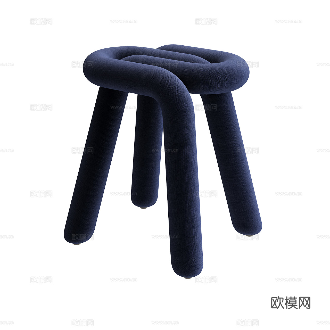 Moustache 极简凳 布艺凳 沙发凳 化妆凳 小凳子3d模型