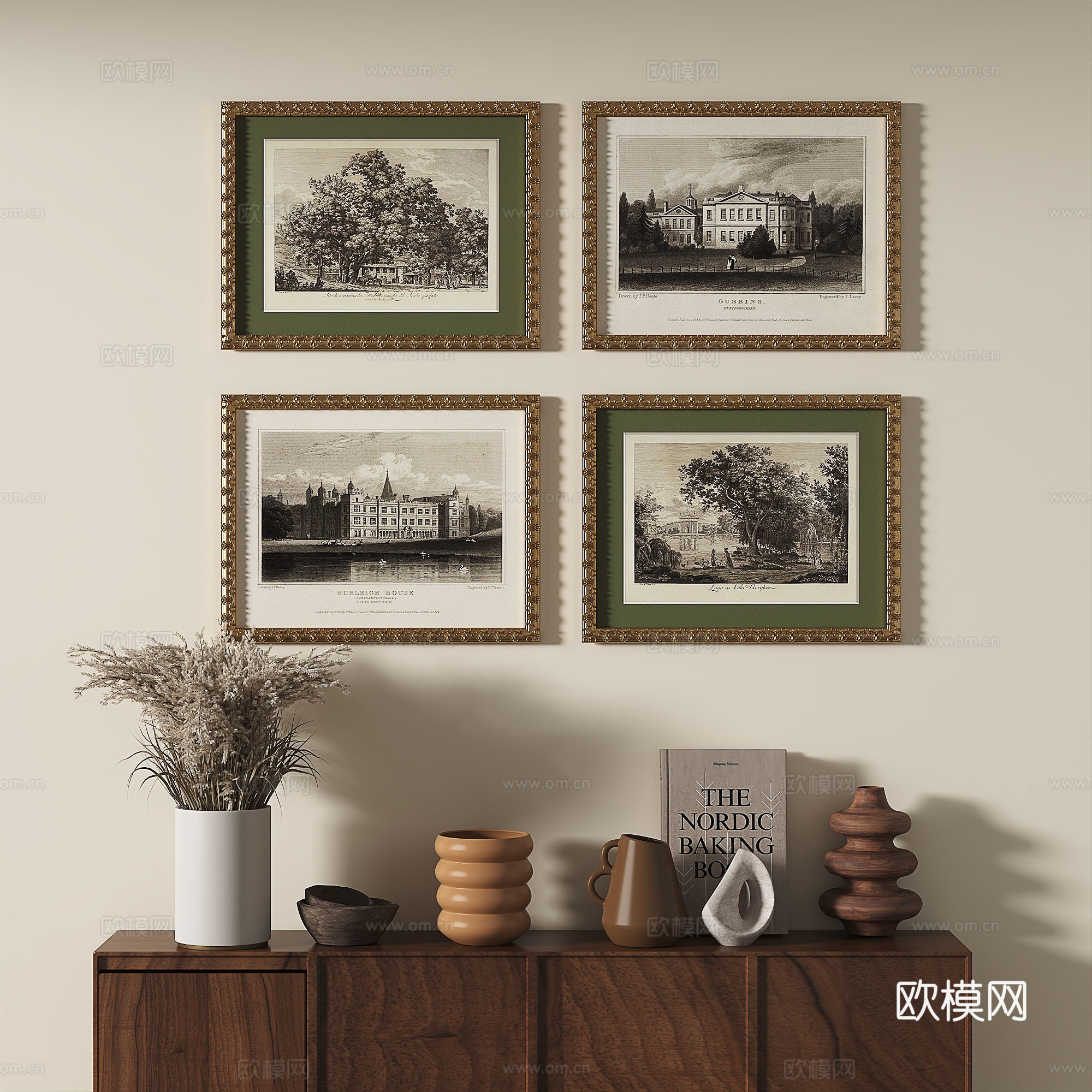 欧式，法式，古典，复古，轻奢，装饰画3d模型