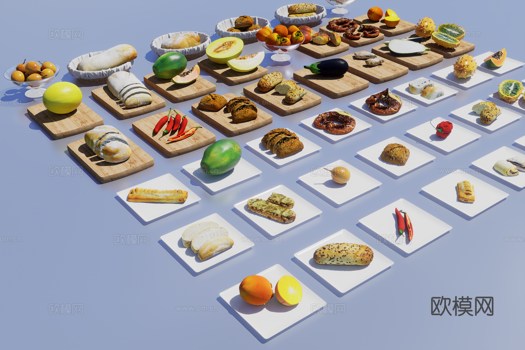 水果甜点食物水果甜点食物3d模型