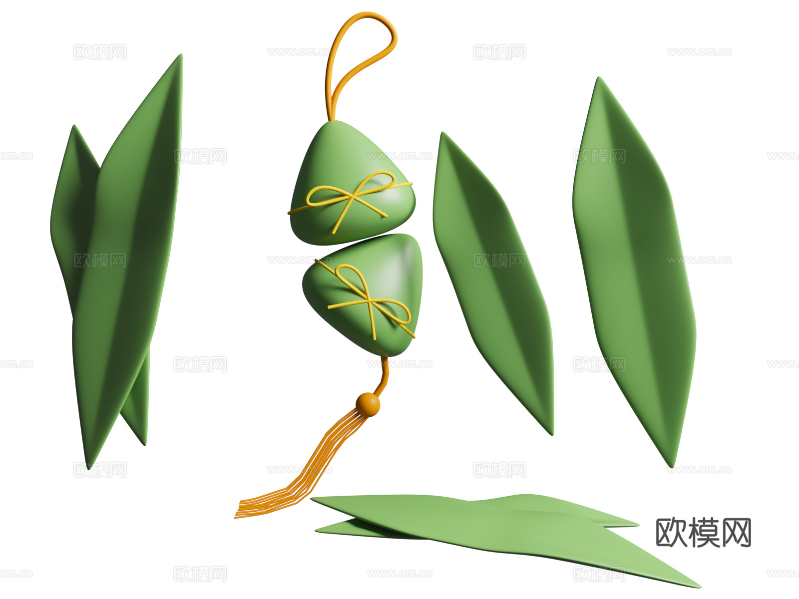 端午节 粽子香包 卡通粽子3d模型