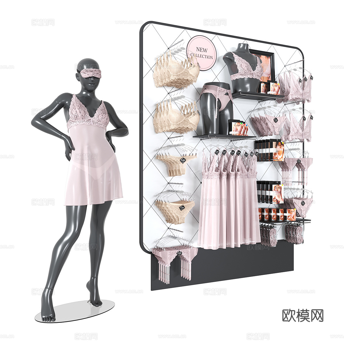 内衣专卖店 货架3d模型