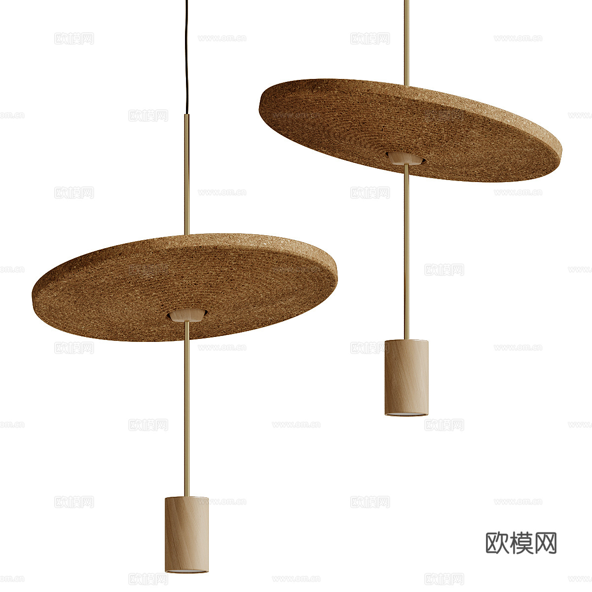 新中式侘寂藤编装饰吊灯3d模型