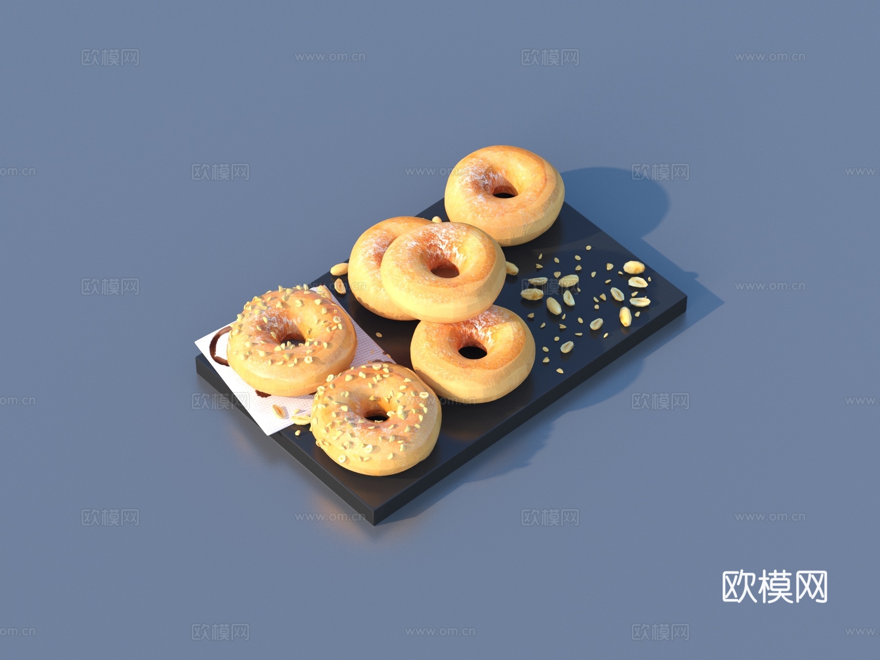 面包 饼干 大饼 食物3d模型