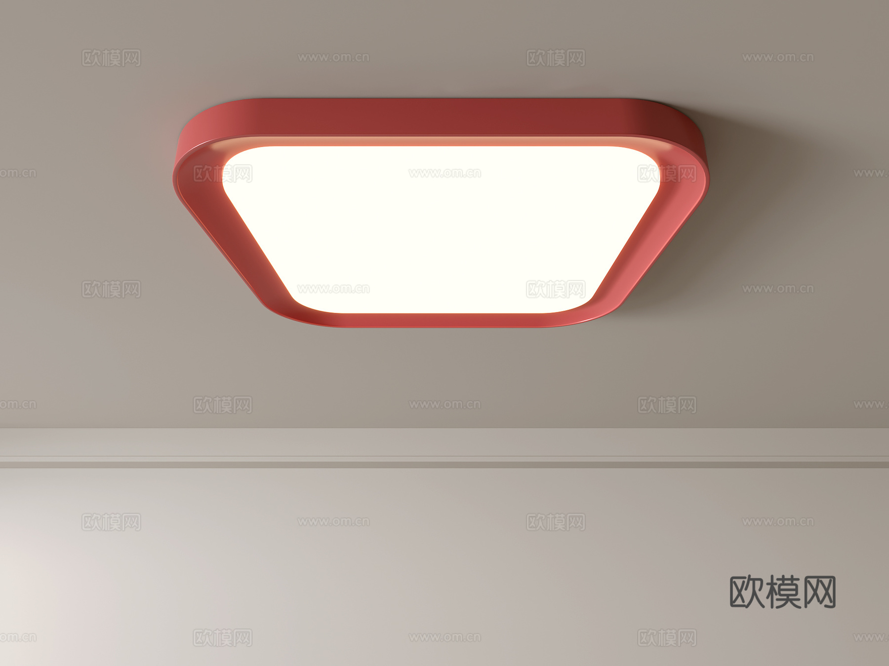 现代吸顶灯 几何形吸顶灯 卧室灯 艺术造型灯具 时尚客厅灯su模型