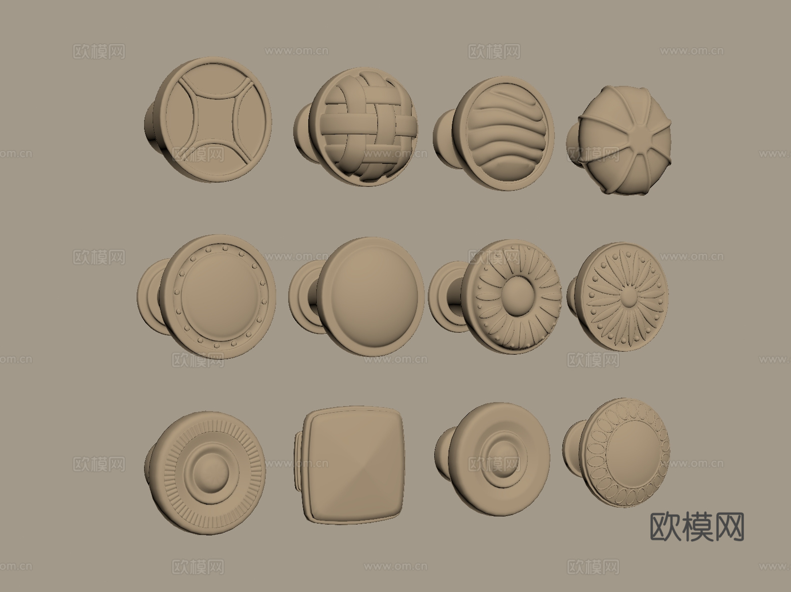 现代 开关 插座 组合su模型