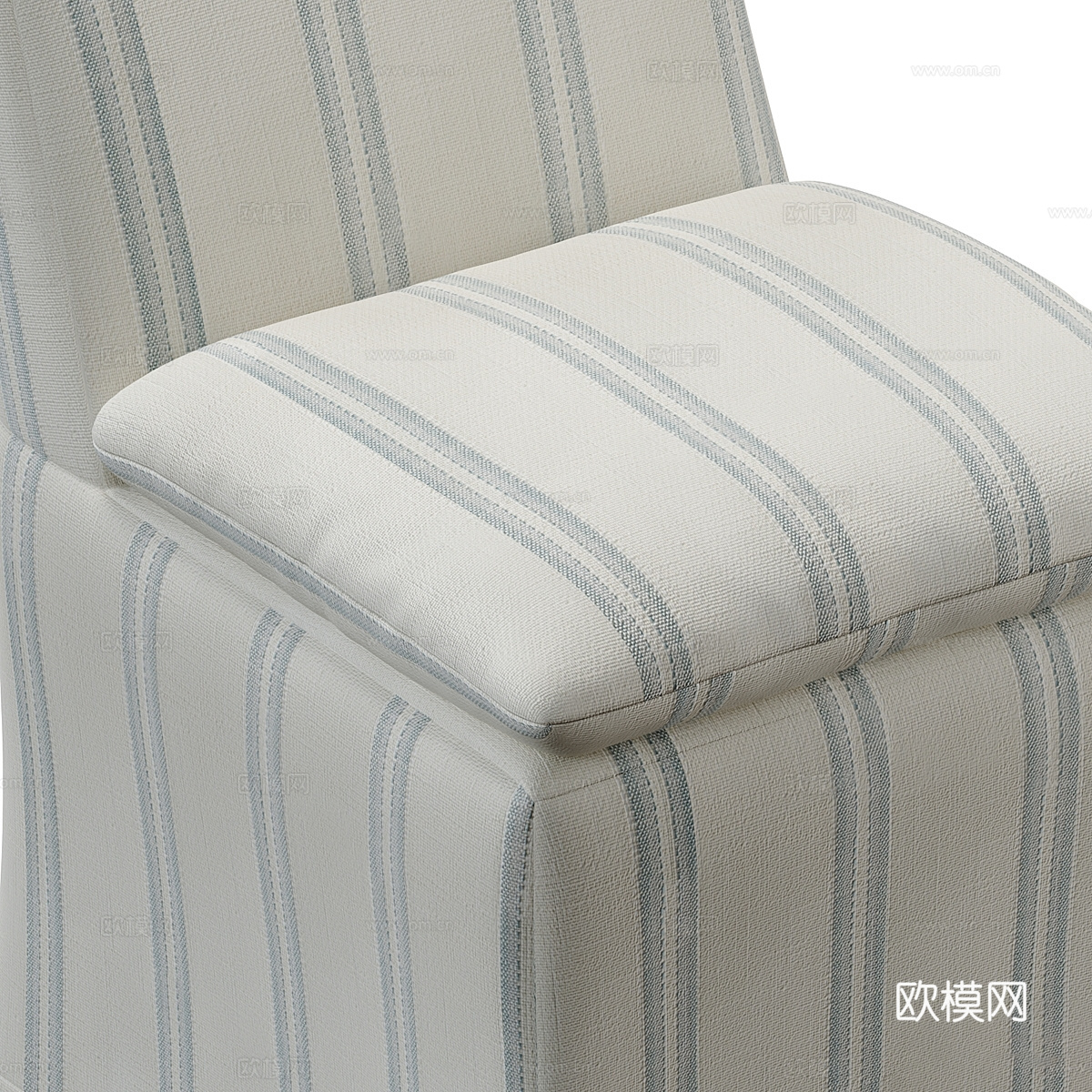 美式简约布艺餐椅3d模型