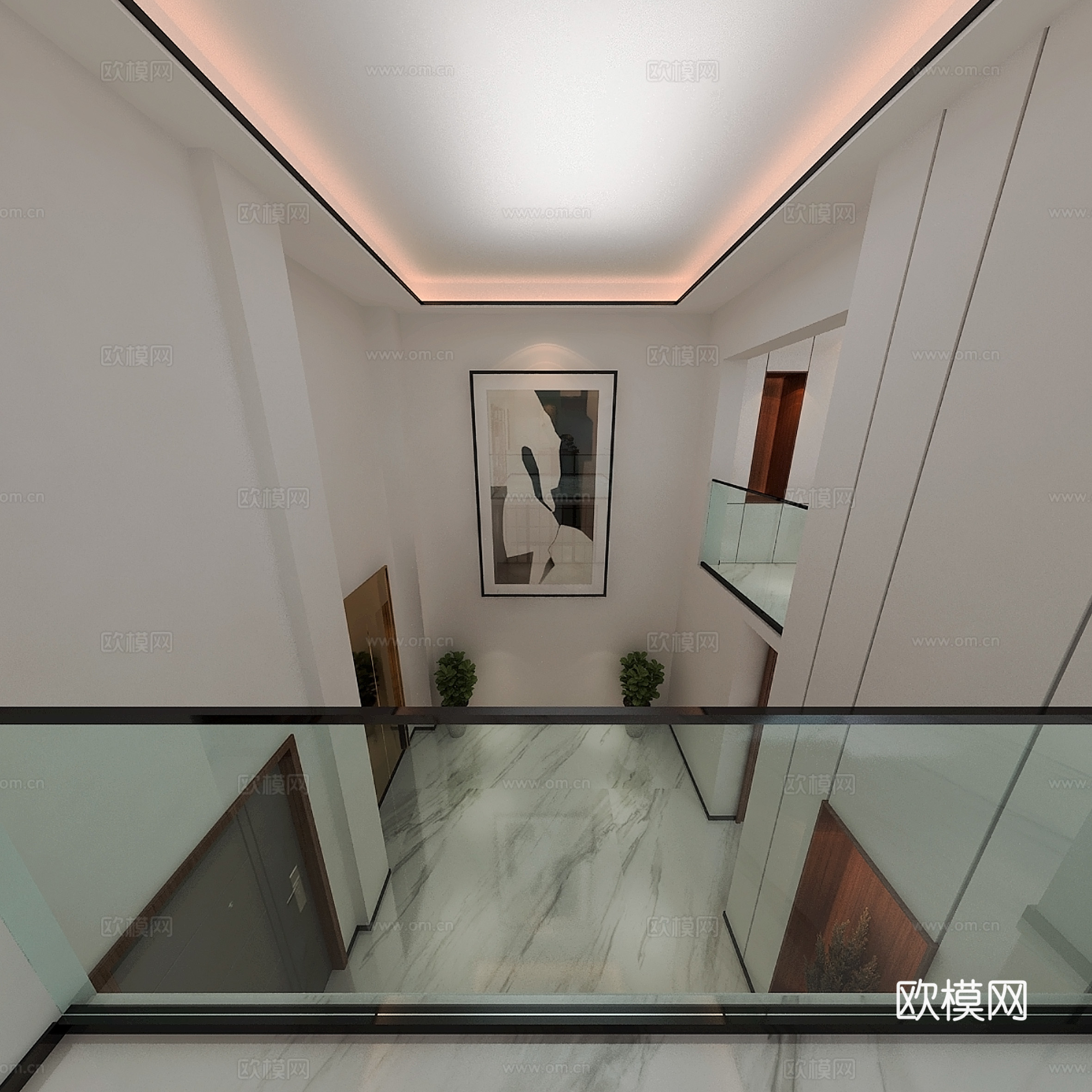 轻奢 现代 地下 挑空 茶室 休闲室3d模型