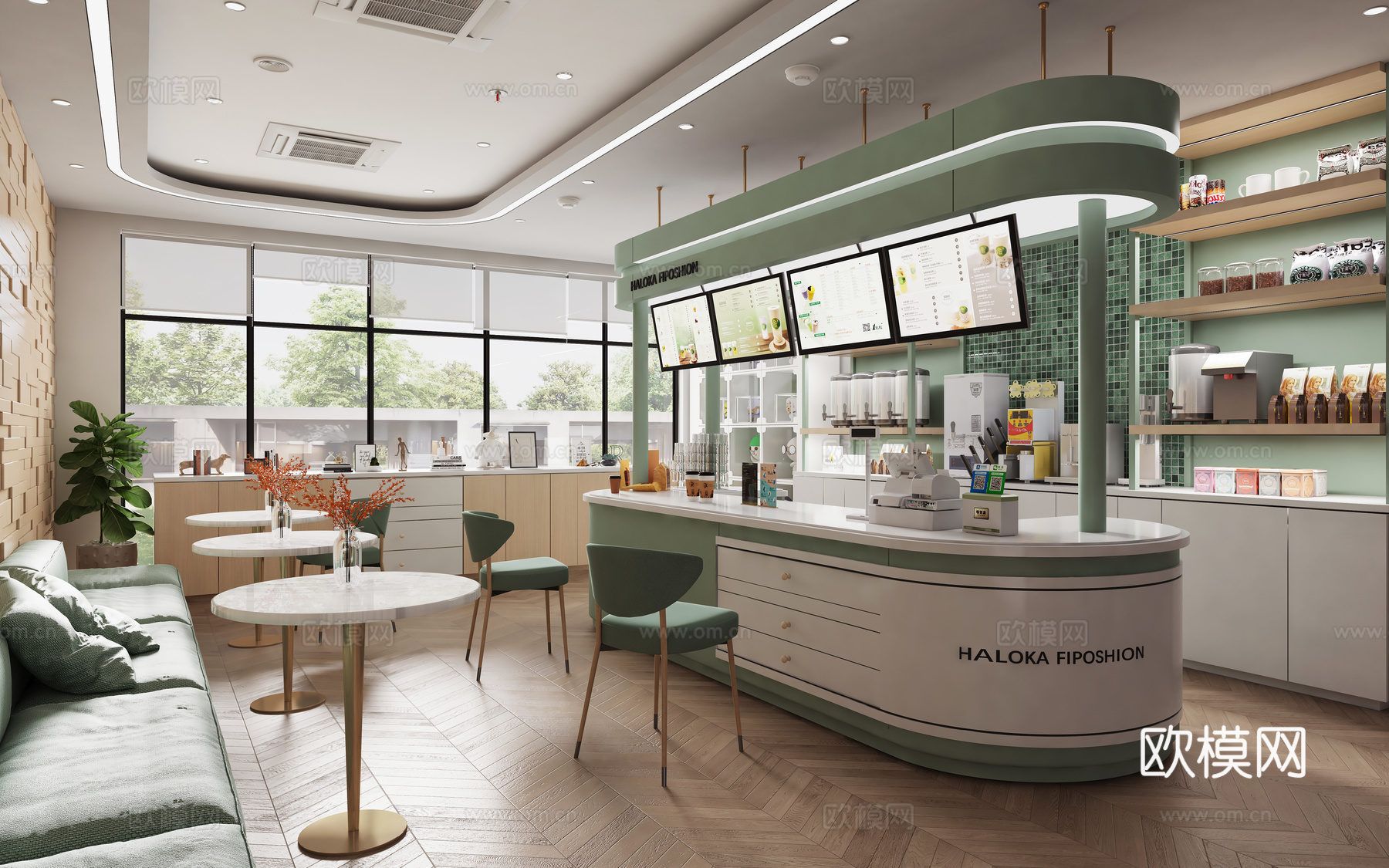 茶饮空间 餐饮空间 奶茶店 咖啡店 奶茶店器材设备 咖啡店器3d模型
