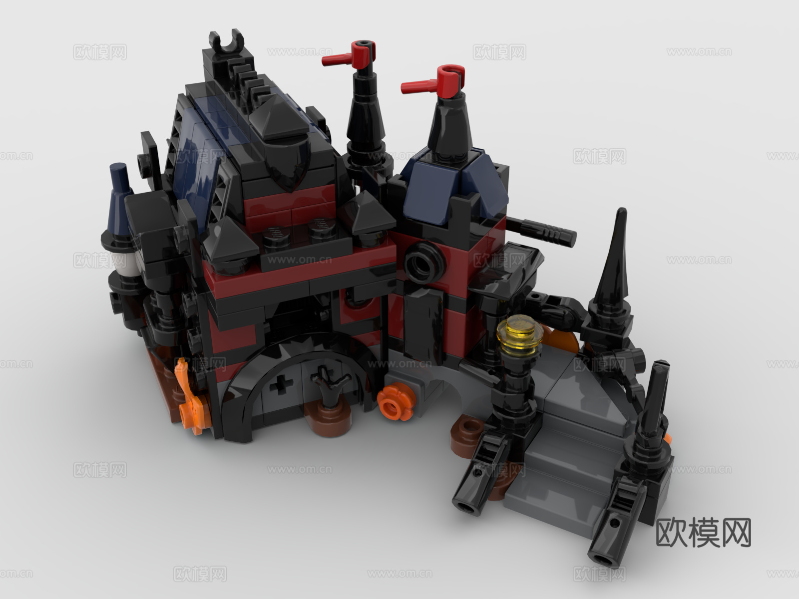 乐高 LEGO 玩具 积木 mini城堡 迷你城堡 建筑 卡3d模型