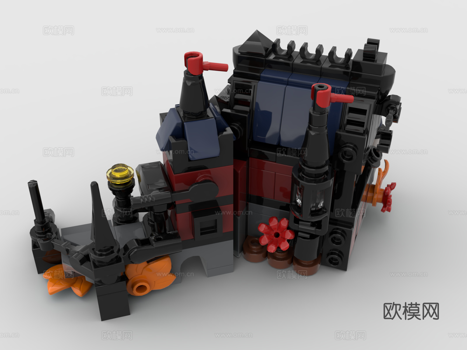 乐高 LEGO 玩具 积木 mini城堡 迷你城堡 建筑 卡3d模型