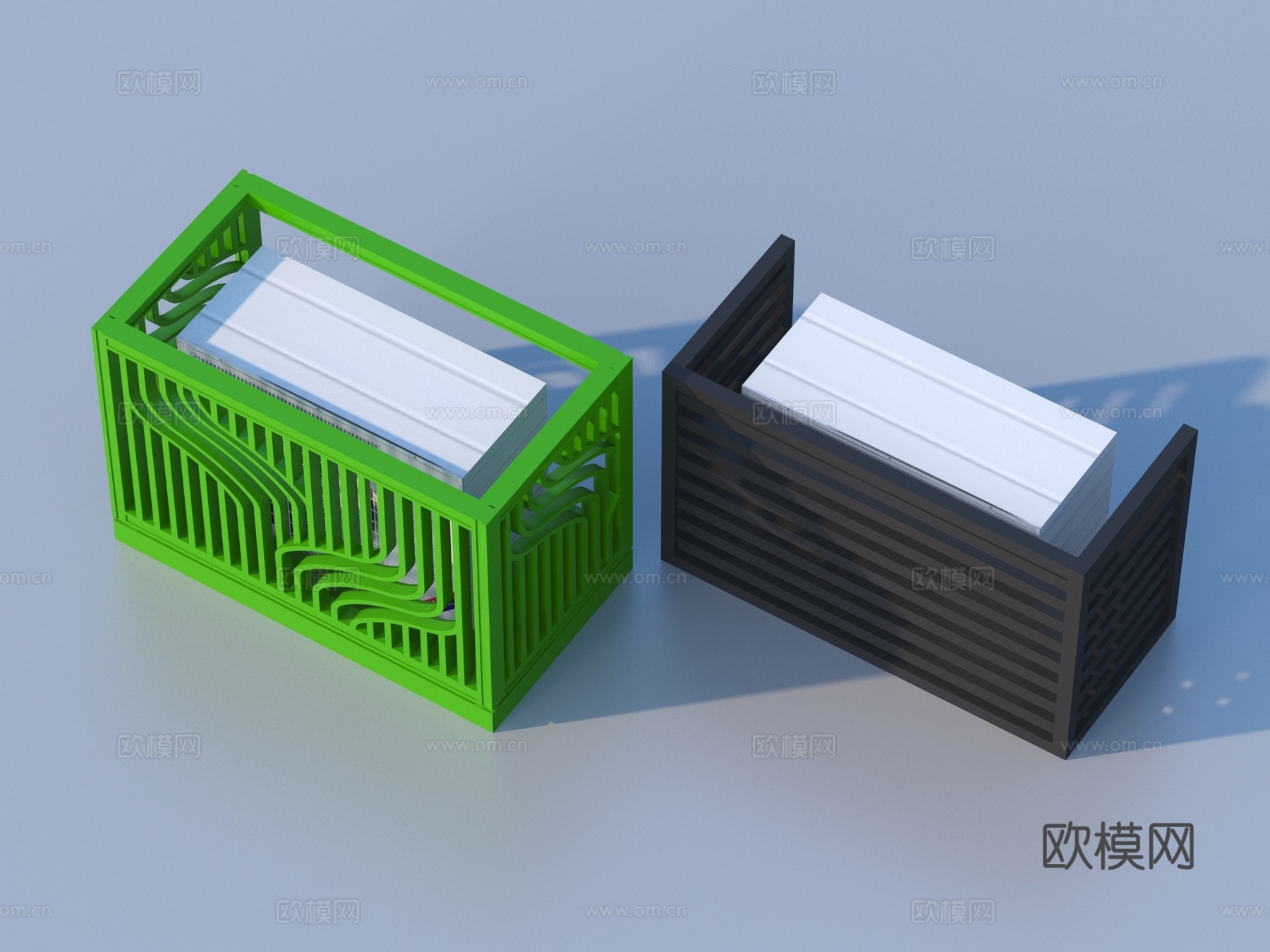 空调架 空调外机 格栅装饰3d模型