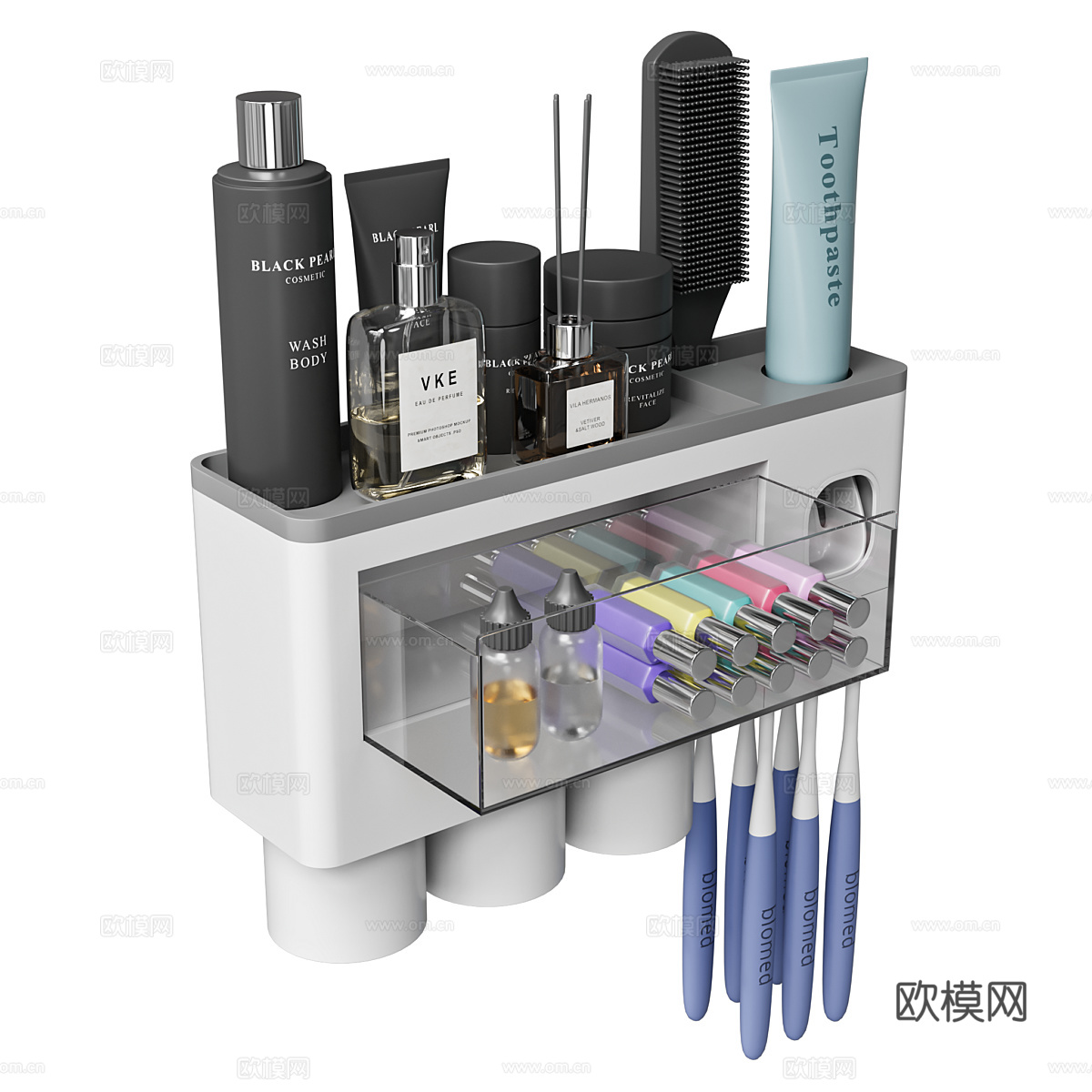 现代浴室分配器收纳器3d模型