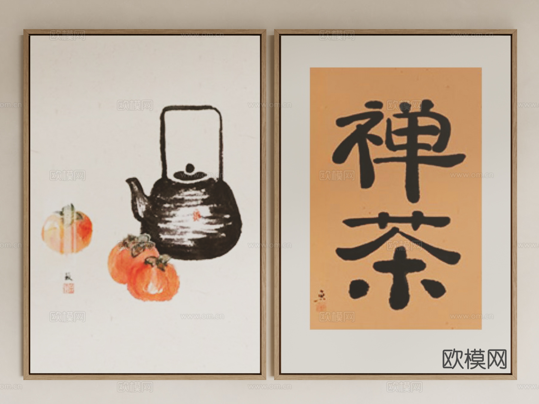 现代装饰挂画su模型