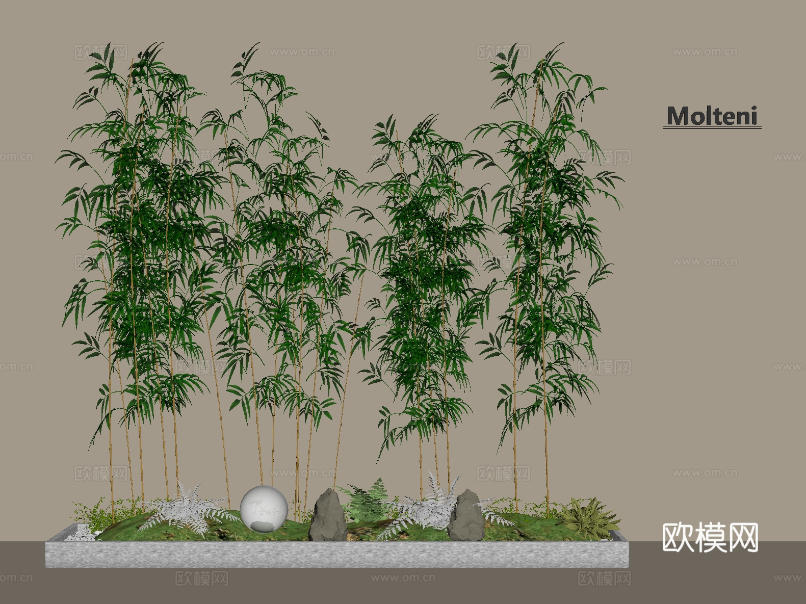 竹子 竹林 景观林su模型