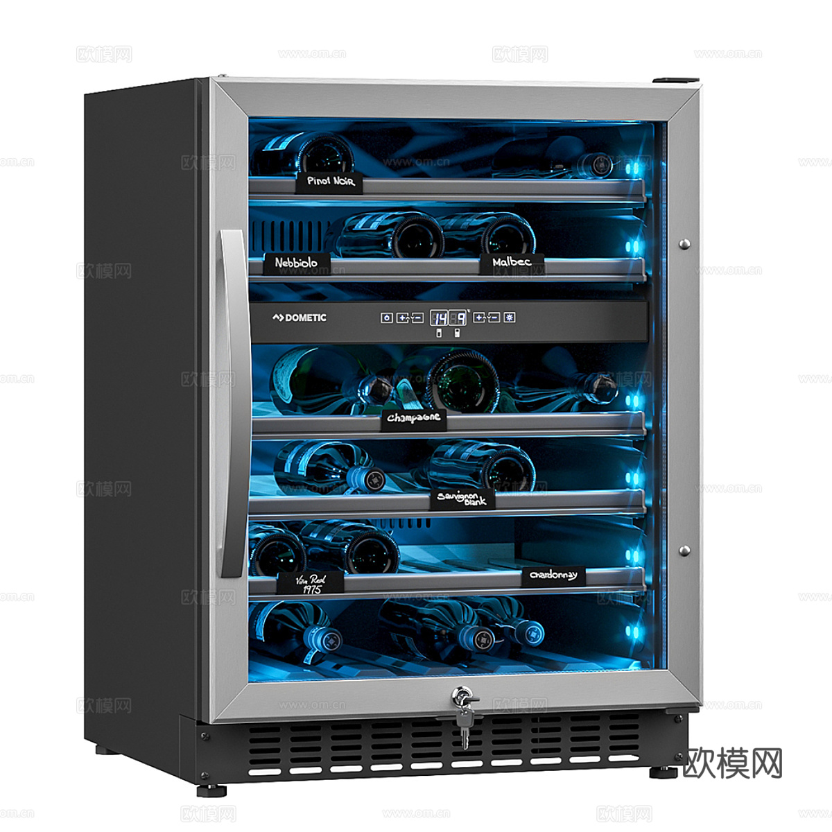 现代极简恒温酒柜 冰箱酒柜3d模型
