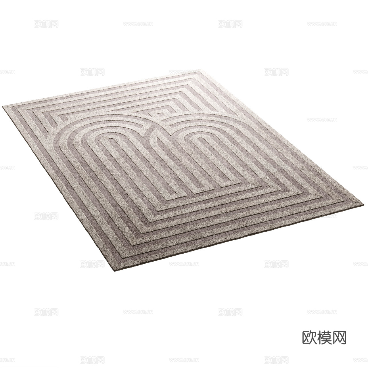 Feyyn 经典米色地毯 抽象地毯 简约地毯 方形地毯3d模型
