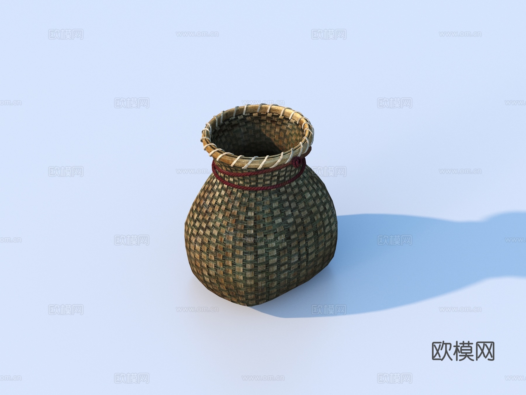 鱼篓 渔具 编织容器3d模型