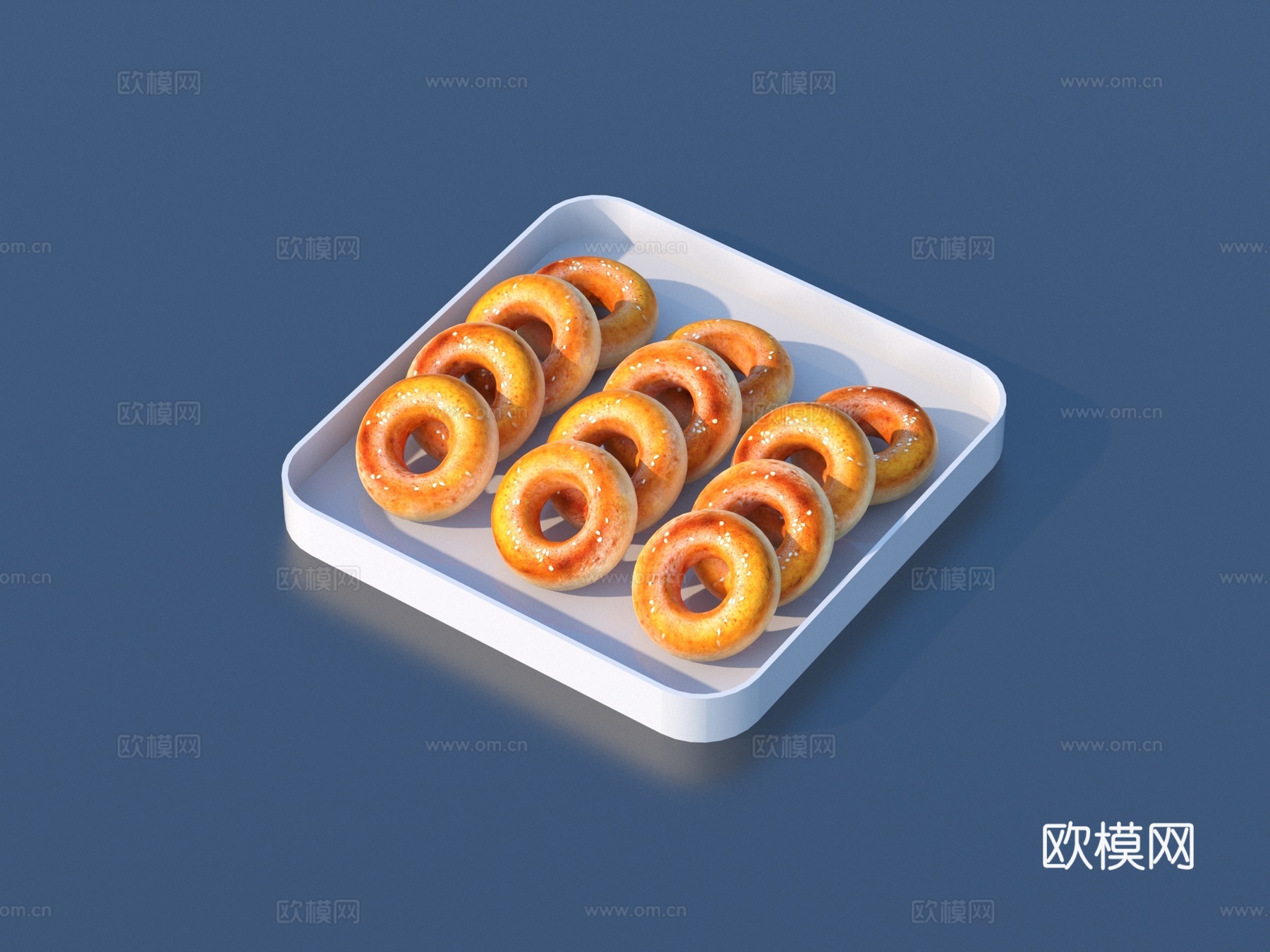 大饼 面包 饼干 食物3d模型