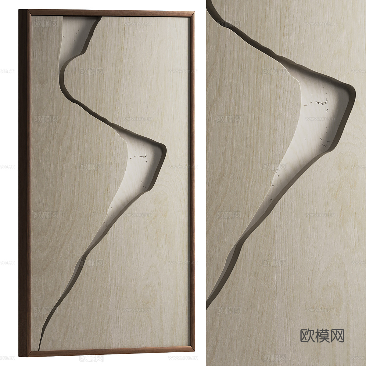 新中式装饰挂画3d模型