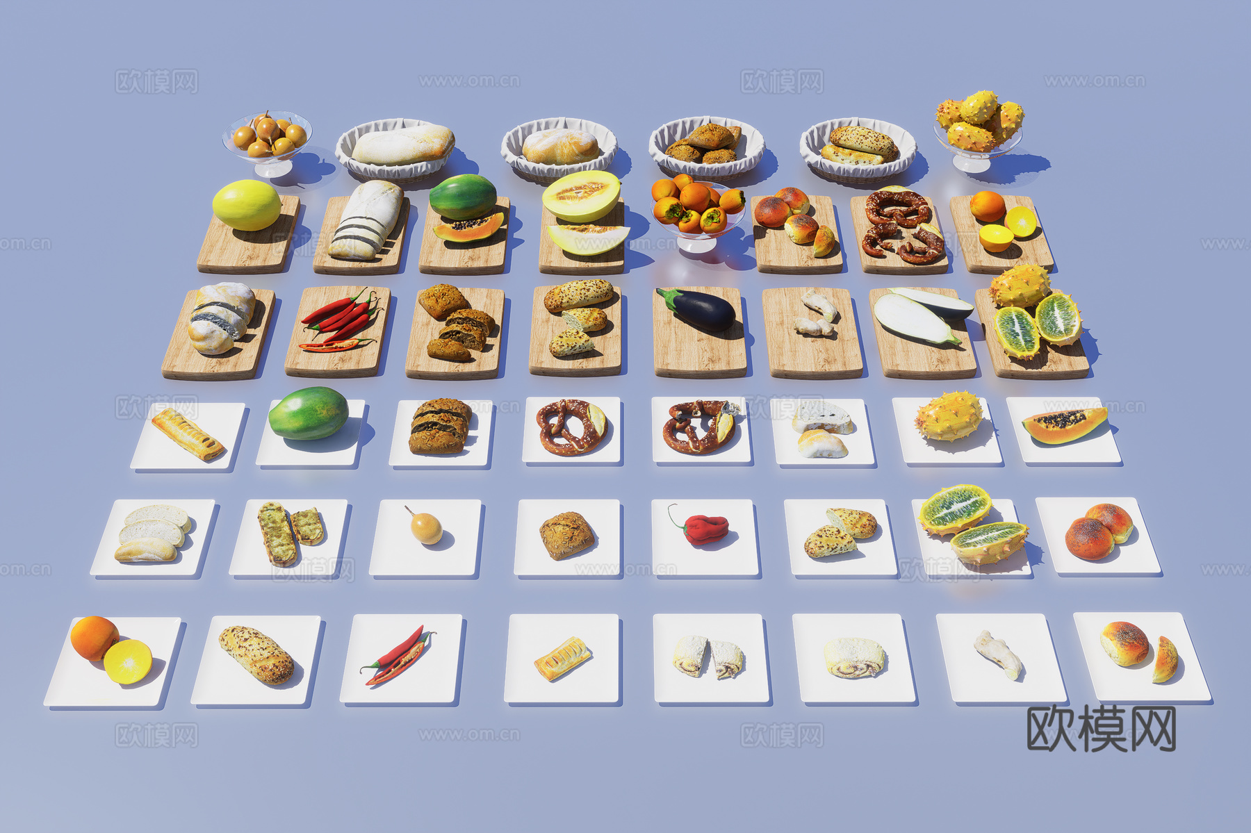 水果甜点食物水果甜点食物3d模型
