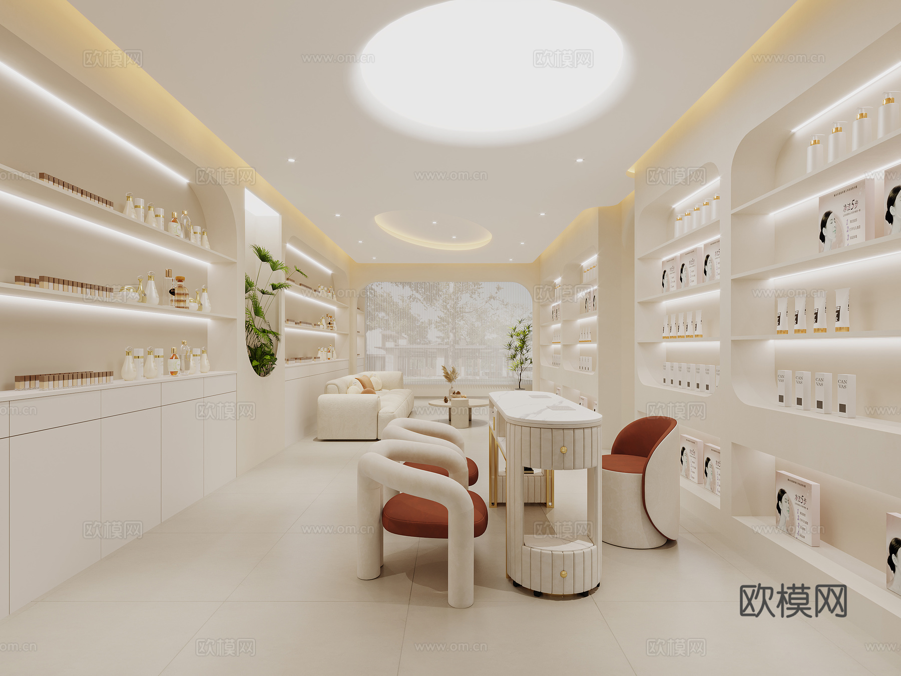 现代 美容店3d模型