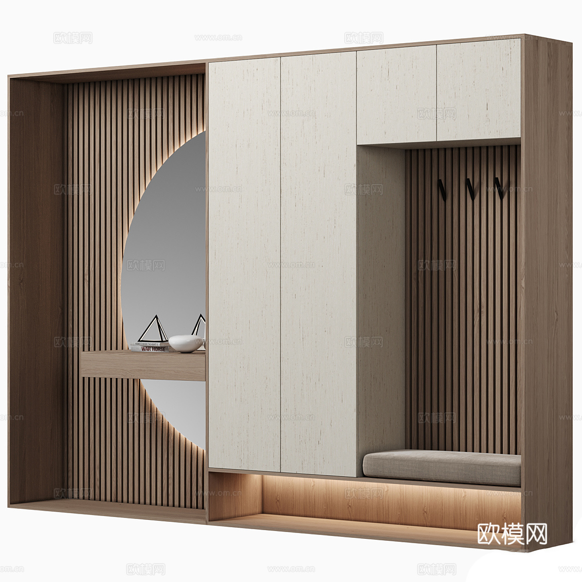 现代意式极简鞋柜3d模型