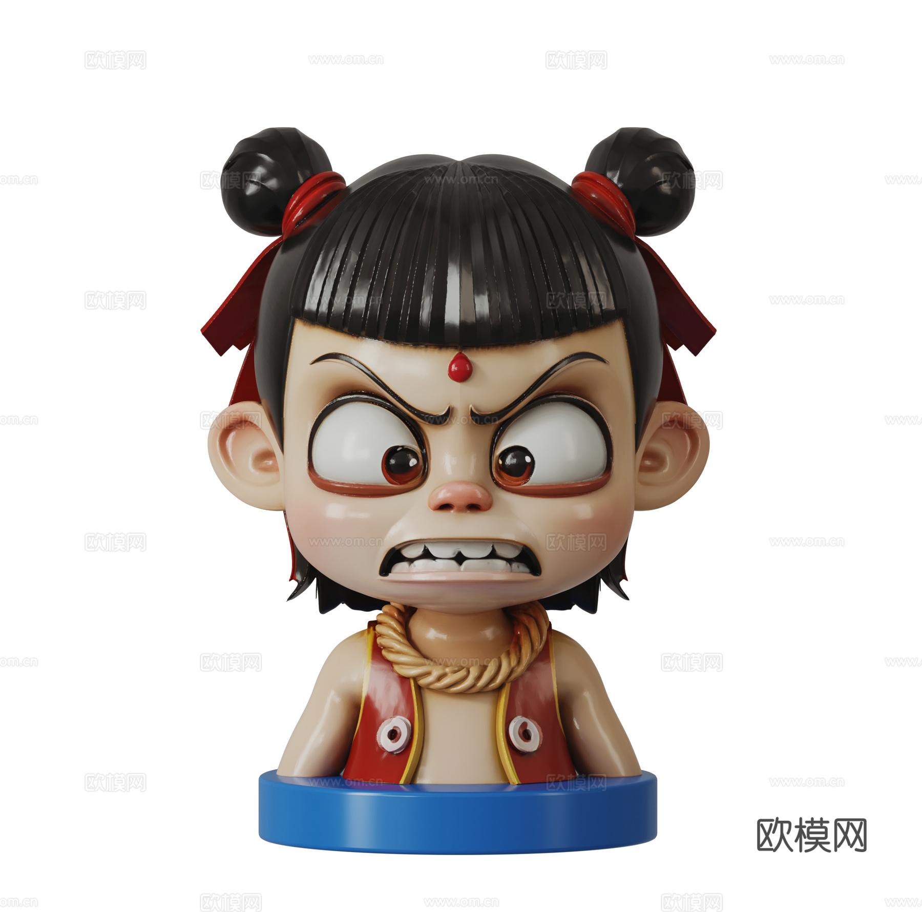 现代哪吒雕塑3d模型