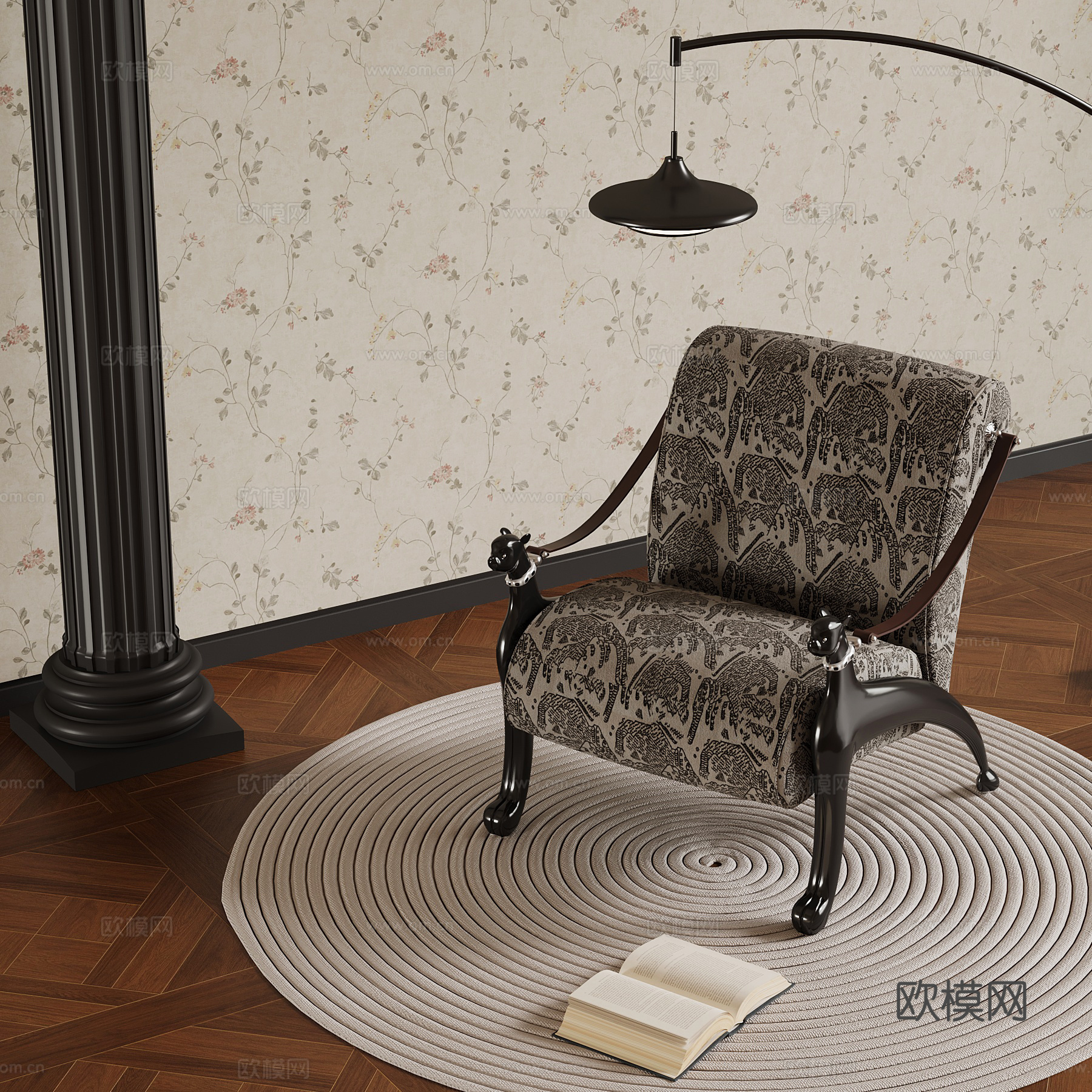 休闲椅 法式休闲椅3d模型