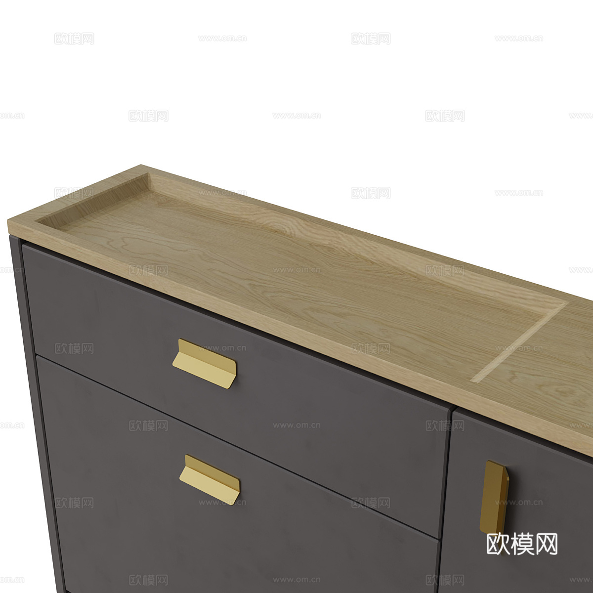 现代北欧成品矮鞋柜3d模型